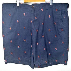Old Navy Mens Lobster Print Shorts Ultimate Slim Flat Front Blue Size 42